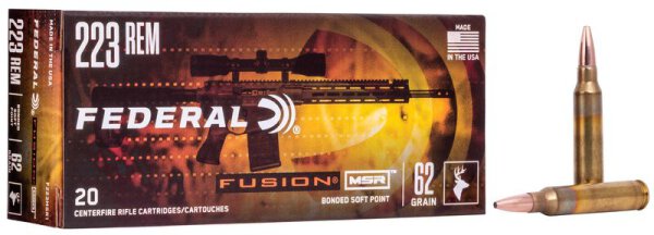 FEDERAL MUNITION .223 REM 62GR FUSION MSR 20/200