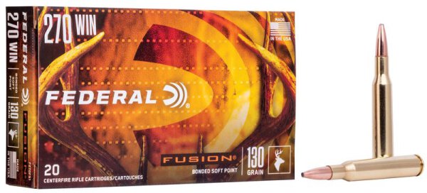 FEDERAL MUNITION .270 WIN 130GR FUSION 20/200
