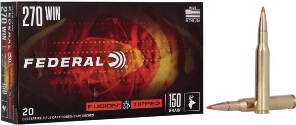 FEDERAL MUNITION .270 WIN 150GR TIPPED FUSION 20/200