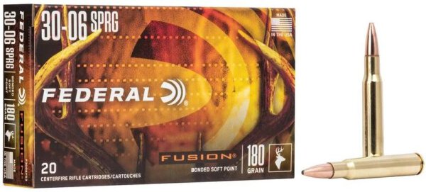 FEDERAL MUNITION .30-06 SPRG 180GR FUSION 20/200