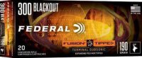 FEDERAL MUNITION .300 AAC BLACKOUT 190GR FUSION SUBSONIC...