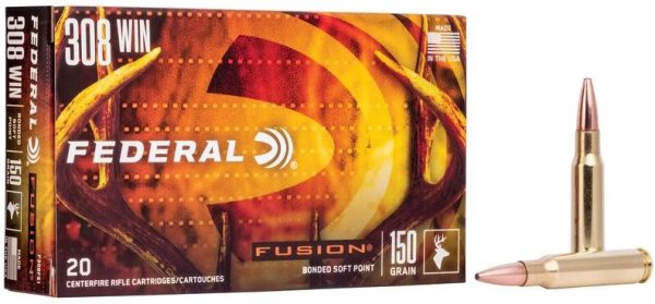 FEDERAL MUNITION .308 WIN 150GR FUSION 20/200