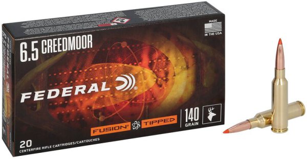 FEDERAL MUNITION 6,5MM CREEDMOOR 140GR TIPPED FUSION 20/200