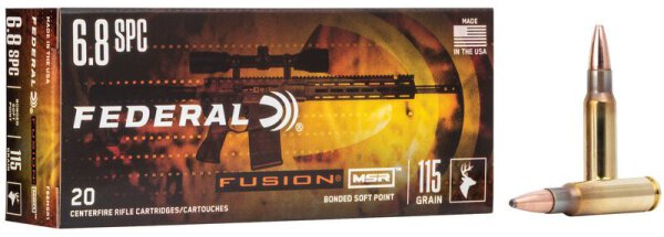 FEDERAL MUNITION 6,8MM REM SPC 115GR FUSION MSR 20/200