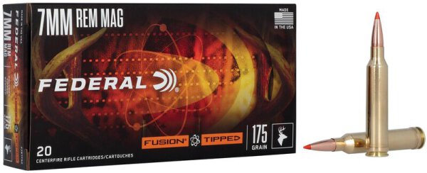 FEDERAL MUNITION 7MM REM MAG 175GR TIPPED FUSION 20/200