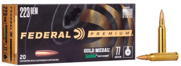 FEDERAL MUNITION .223 REM 77GR SIERRA MATCHKING BTHP 20/200