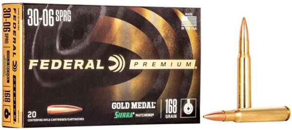 FEDERAL MUNITION .30-06 SPRG 168GR SIERRA MATCHKING BTHP 20/200