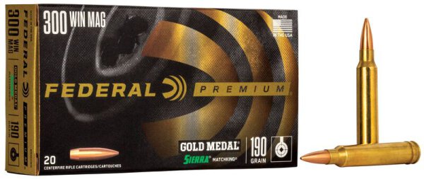 FEDERAL MUNITION .300 WIN MAG 190GR SIERRA MATCHKING BTHP 20/200