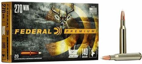 FEDERAL MUNITION .270 WIN 140GR NOSLER ACCUBUND VITAL-SHOK 20/200