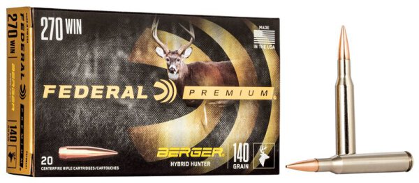 FEDERAL MUNITION .270 WIN 140GR BERGER HYBRID HUNTER 20/200