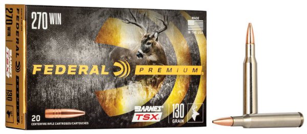 FEDERAL MUNITION .270 WIN 130GR BARNES TSX 20/200