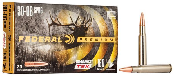 FEDERAL MUNITION .30-06 SPRG 180GR BARNES TSX 20/200