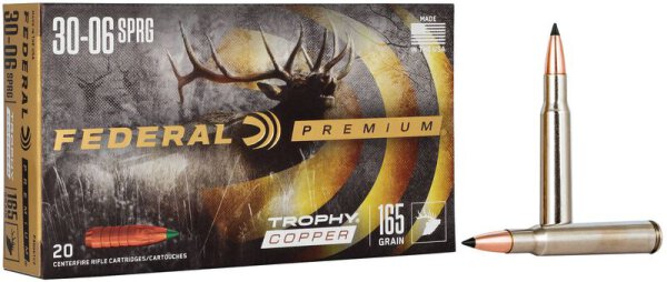 FEDERAL MUNITION .30-06 SPRG 165GR TROPHY COPPER 20/200