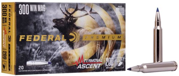 FEDERAL MUNITION .300 WIN MAG 200GR TERMINAL ASCENT 20/200