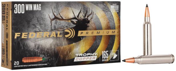 FEDERAL MUNITION .300 WIN MAG 165GR TROPHY COPPER 20/200