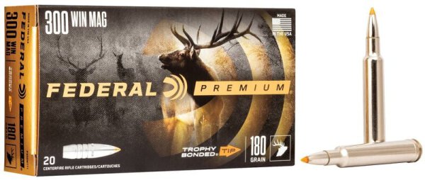FEDERAL MUNITION .300 WIN MAG 180GR TROPHY BONDED TIP 20/200