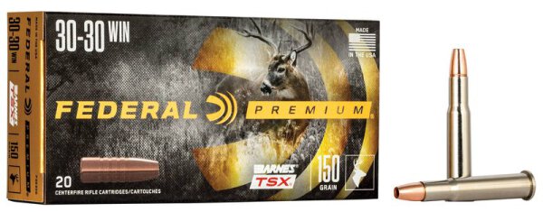 FEDERAL MUNITION .30-30 WIN 150GR BARNES TSX 20/200