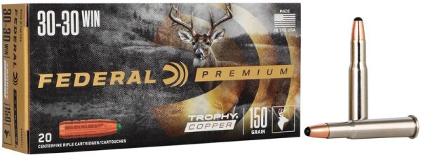 FEDERAL MUNITION .30-30 WIN 150GR TROPHY COPPER 20/200