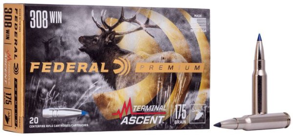 FEDERAL MUNITION .308 WIN 175GR TERMINAL ASCENT 20/200