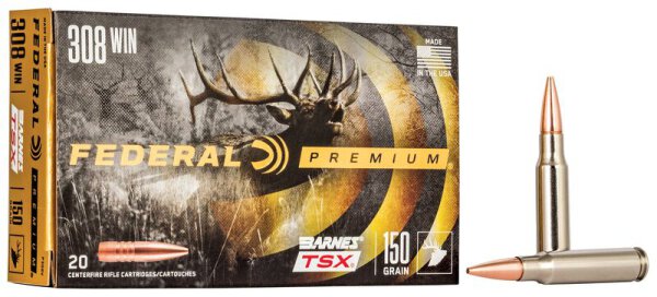 FEDERAL MUNITION .308 WIN 150GR BARNES TSX 20/200