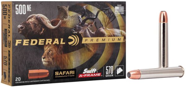 FEDERAL MUNITION .500 NITRO EXPRESS 3" 500GR SWIFT A-FRAME 20/200
