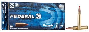 FEDERAL MUNITION .223 REM 53GR HORNADY V-MAX 20/200