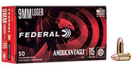 FEDERAL MUNITION .357 SIG 125GR FMJ 50/1000 *LE*