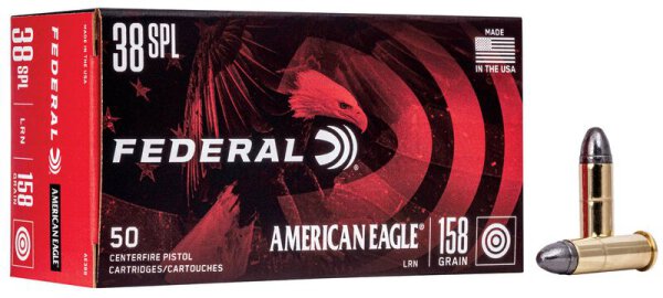 FEDERAL MUNITION .38 SPECIAL 158GR LRN 50/1000