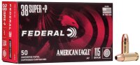 FEDERAL MUNITION .38 SUPER+P 115GR JHP 50/1000