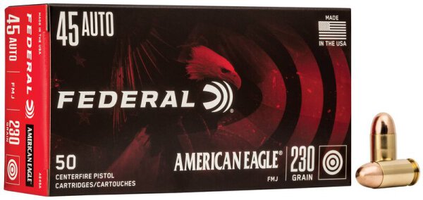 FEDERAL MUNITION .45 AUTO 230GR FMJ 50/1000