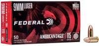 FEDERAL MUNITION 9MM LUGER 115GR FMJ 50/1000