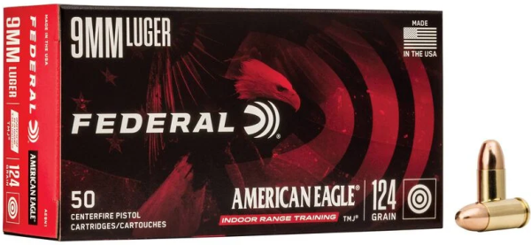 FEDERAL MUNITION 9MM LUGER 124GR TMJ 50/1000