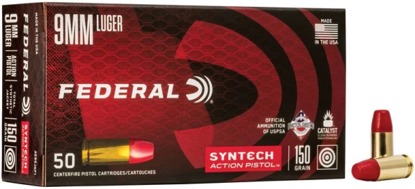 FEDERAL MUNITION 9MM LUGER 150GR TSJ 50/500