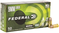 FEDERAL MUNITION 9MM LUGER 100GR BALLISTIC CLEAN RHT...