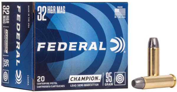 FEDERAL MUNITION .32 H&R MAG 95GR LSW 20/500