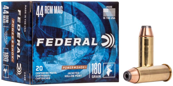 FEDERAL MUNITION .44 REM MAG 180GR JHP 20/500