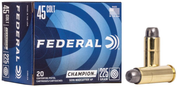 FEDERAL MUNITION .45 COLT 225GR SWHP 20/500