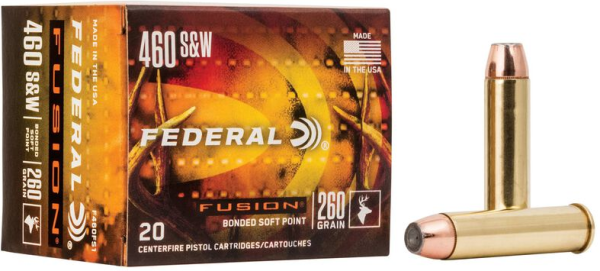 FEDERAL MUNITION .460 S&W 260GR FUSION SP 20/200
