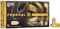 FEDERAL MUNITION .45 AUTO 185GR FMJ-SWC MATCH 50/1000