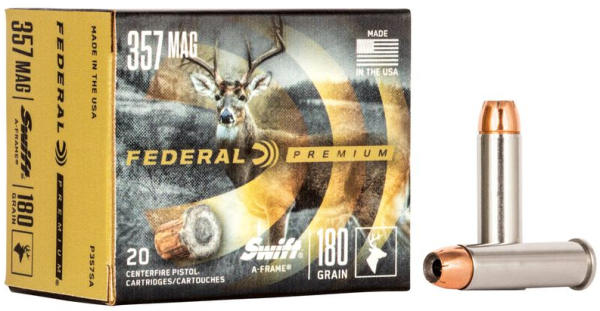 FEDERAL MUNITION .357 MAG 180GR SWIFT A-FRAME 20/200