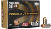 FEDERAL MUNITION .380 AUTO 99GR HYDRA-SHOK DEEP JHP 20/200