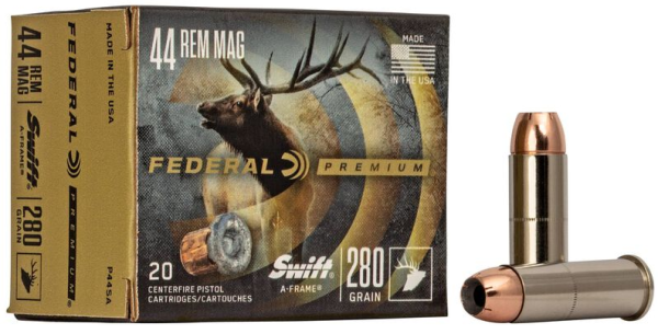 FEDERAL MUNITION .44 REM MAG 280GR SWIFT A-FRAME 20/200