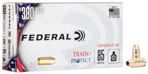FEDERAL MUNITION .380 AUTO 85GR VHP 50/500