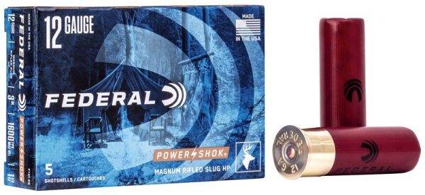 FEDERAL MUNITION 12/76 12GA 3" 1-1/4OZ POWER-SHOK RIFLED SLUG 5/250