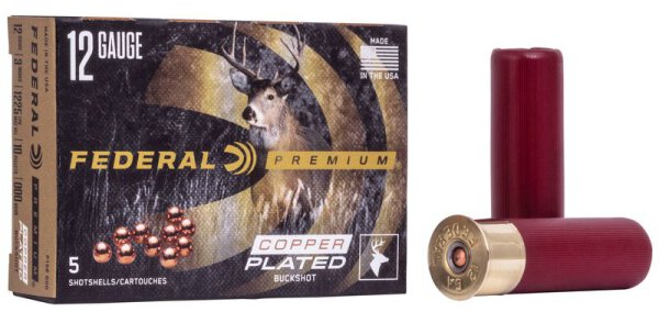 FEDERAL MUNITION 12/76 12GA 3" 10 PELLETS - 000 BUCK VITAL-SHOK BUCKSHOT 5/250
