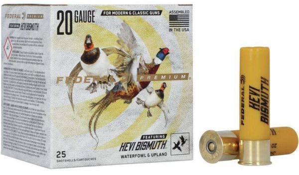 FEDERAL MUNITION 20/76 20GA 3" 1-1/8OZ 3 HEVI-BISMUTH 25/250