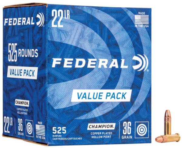 FEDERAL MUNITION .22 LR 36GR CPHP 525/5250