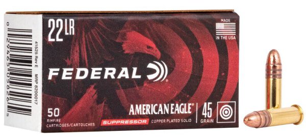 FEDERAL MUNITION .22 LR 45GR CP SOLID 50/5000