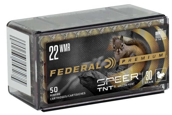 FEDERAL MUNITION .22 WMR 30GR SPEER TNT JHP 50/3000