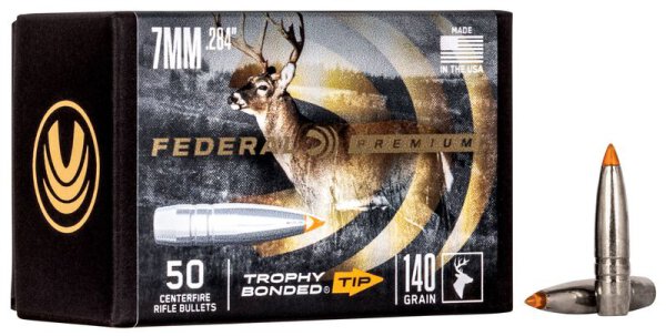 FEDERAL GESCHOSSE 7MM/.284 140GR TROPHY BONDED TIP 50/200